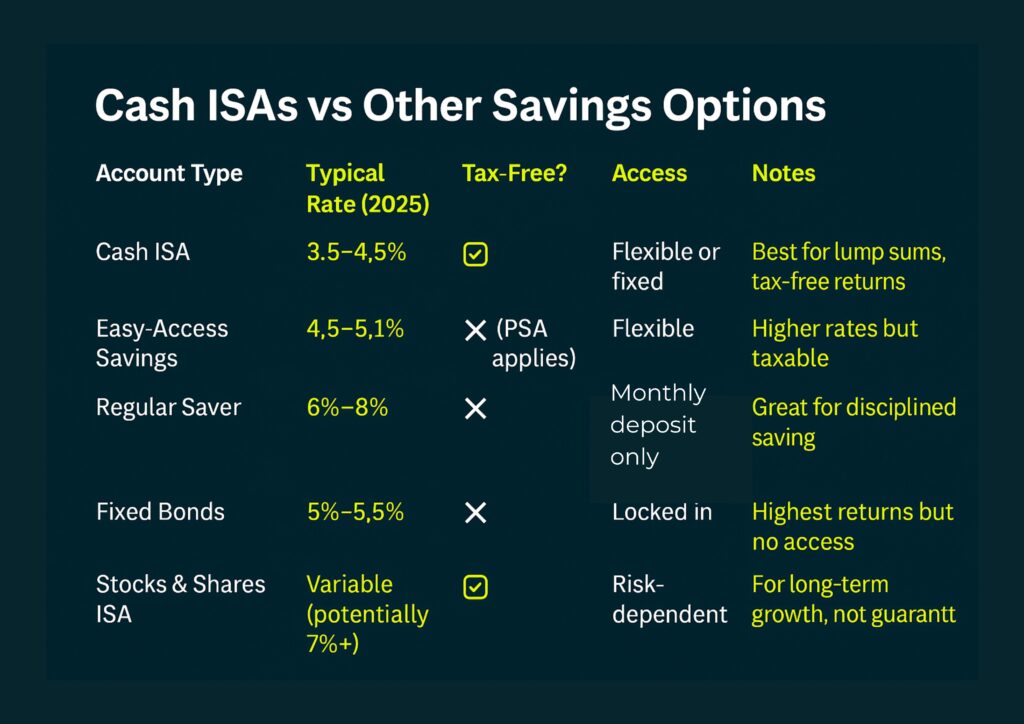 Cash ISAs vs Other Savings Options