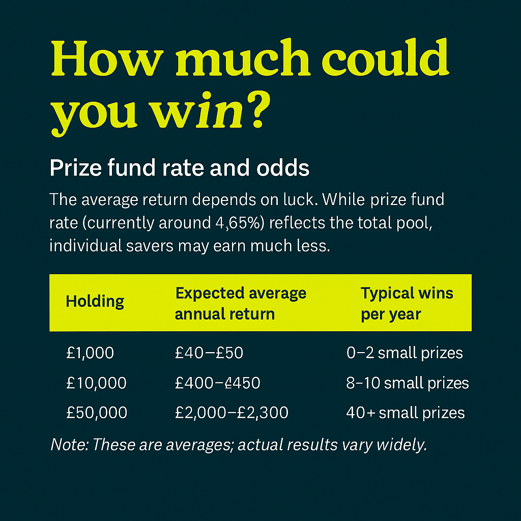 Alt tag: Premium Bonds Investment - prize fund rates and odds